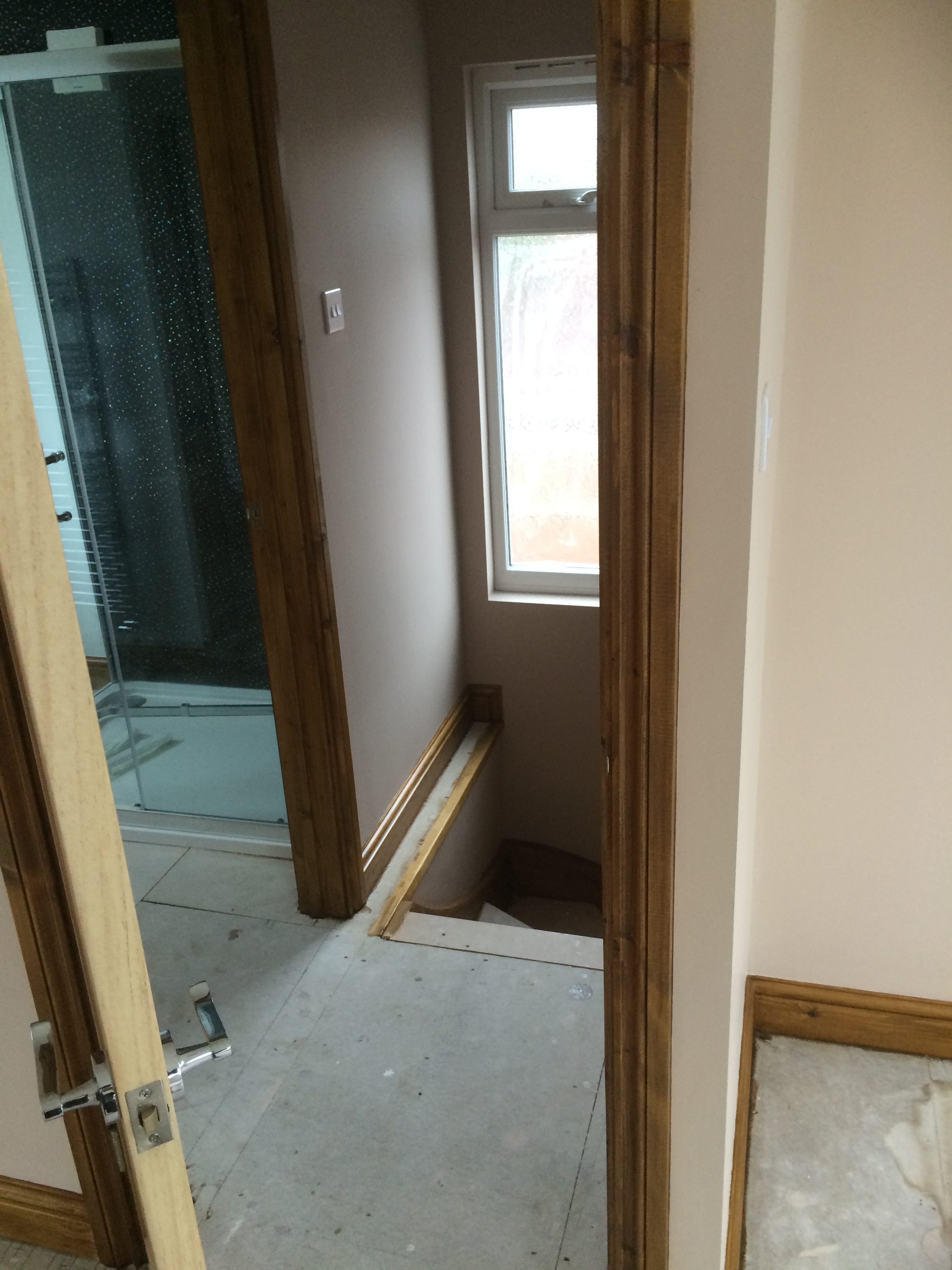 Unfinished bathroom in loft conversion